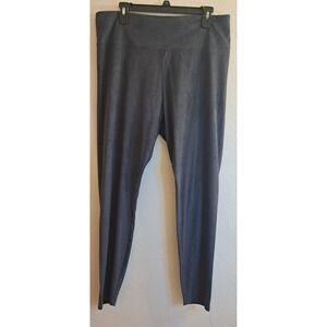 Soft Surroundings Gray Faux-Suede Leggings Sz Lg Lagenlook Minimalist Comfort...